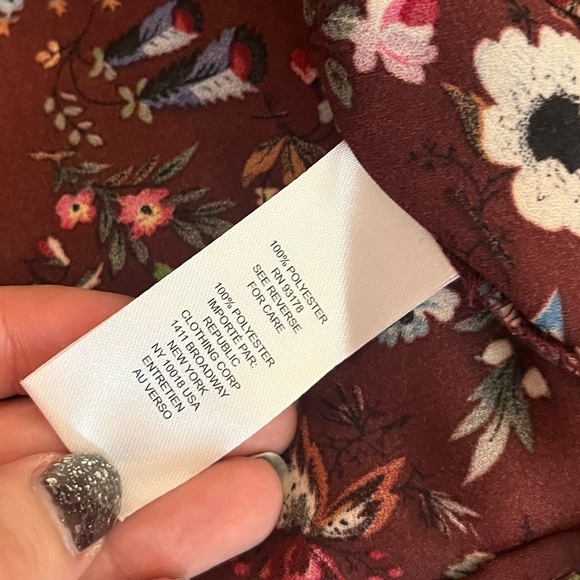 Elie Tahari Small Brown Maximalist Retro Floral Button Front Cottagecore Blouse - Picture 13 of 13